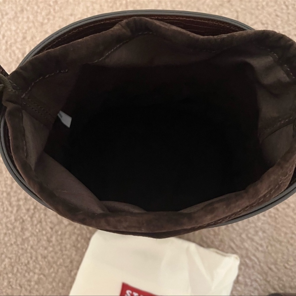 NEW Staud Bissett Lizard Embossed Leather Bucket Bag With Sunglasses Case - Picture 7 of 10